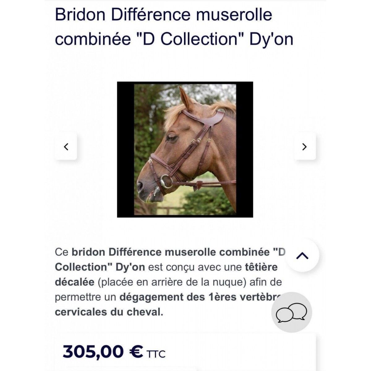 Filet Dyon muserolle combinée Working Collection - DYON - Bridons
