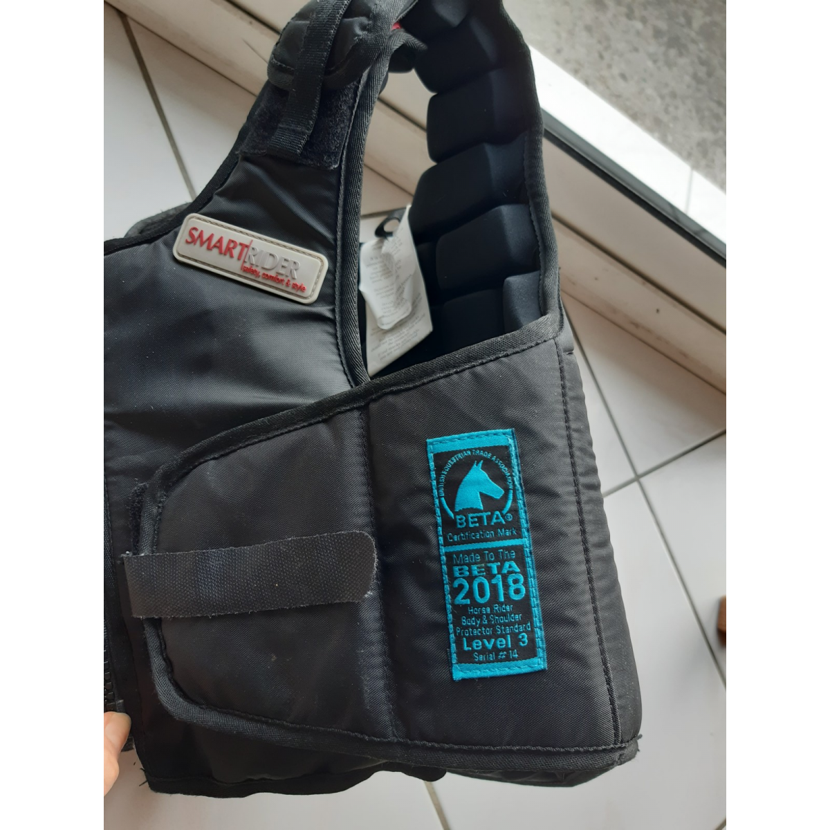 Gilet de sécurité enfant - Taille XS - gris avec imprimé bleu Goyo WOWOW :  le gilet de sécurité à Prix Carrefour