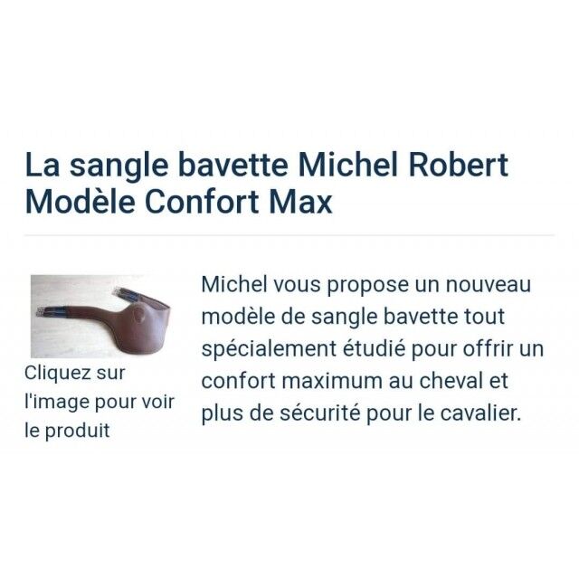 Sangle bavette Michel Robert Confort Max