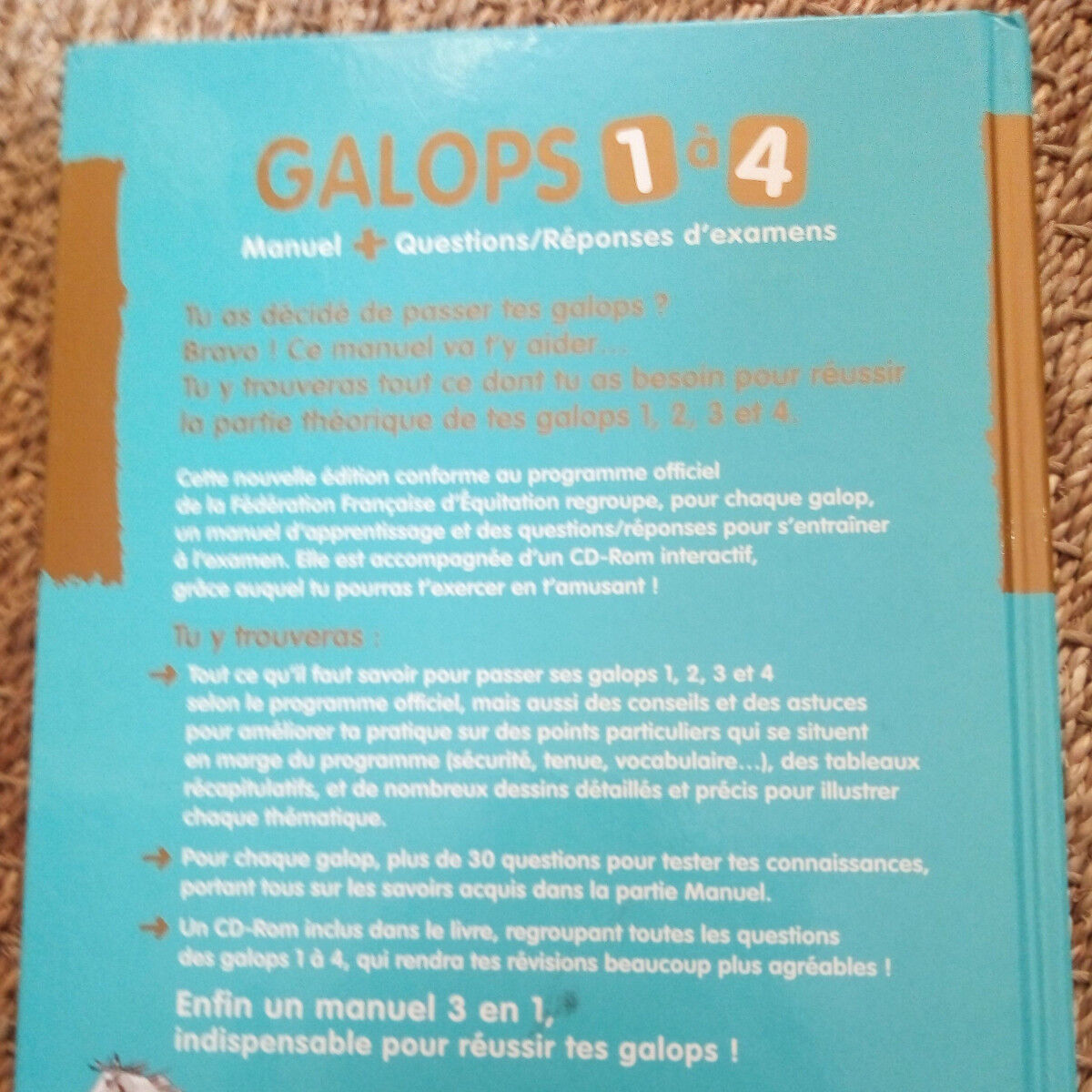 Livre Galop 1 à 4 manuel avec CD + question/réponses